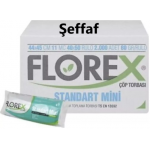 FLOREX STANDART MİNİ ÇÖP POŞETİ 44x45cm ŞEFFAF 